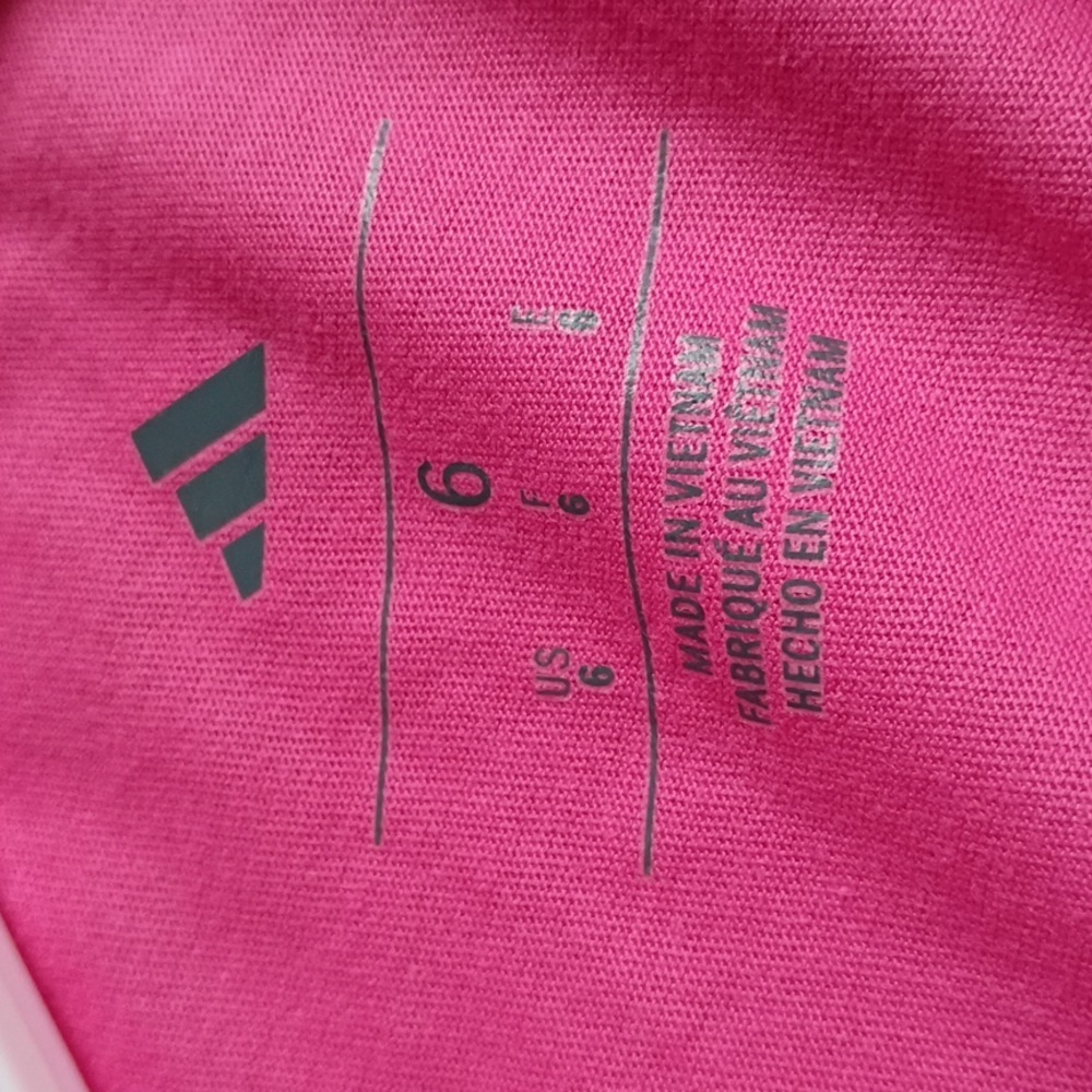 Adidas Girls Size 6 Youth 6y Pink Outfit with Colorful Accents Nwt New With Tags - Picture 7 of 7